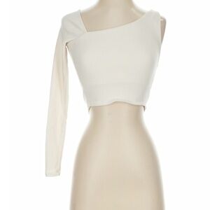 Zara Cream One Sleeve Top Sz S